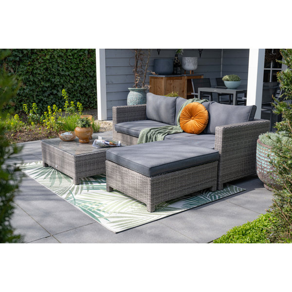 Dakota Fields Gluck 4 Seater Rattan Corner Sofa Set & Reviews Wayfair